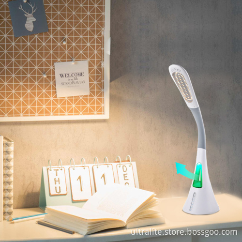 Dimmable 5 Levels Touch Switch Light Led Table Lamp With Bladeless Fan And Rgb Feature